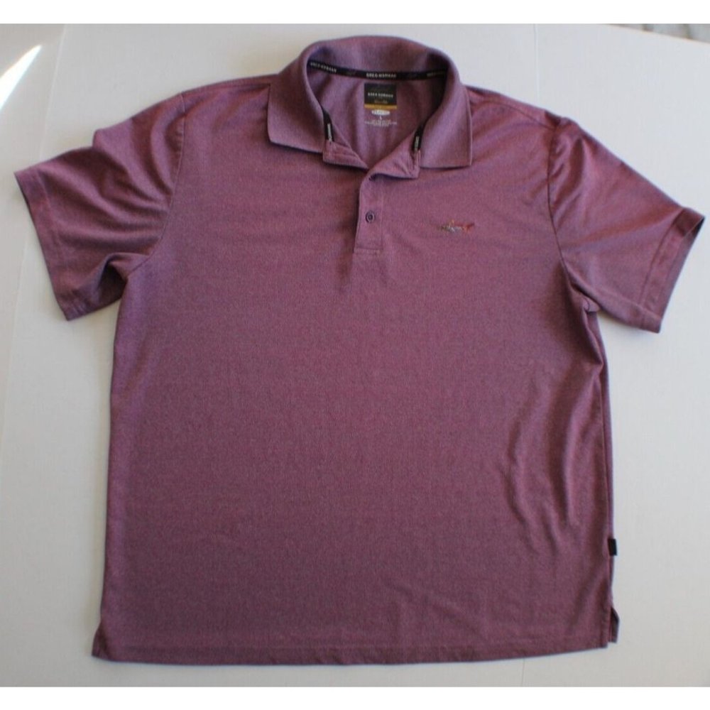 Greg Norman Play Dry Purple Polo Shirt Size Large